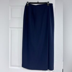 Michele Classic Navy Pencil Wrap Skirt